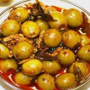 আস্তো জলপায়ের ঝাল আচার – টক ঝাল মজাদার দেশি জলপাই আচার 400gm